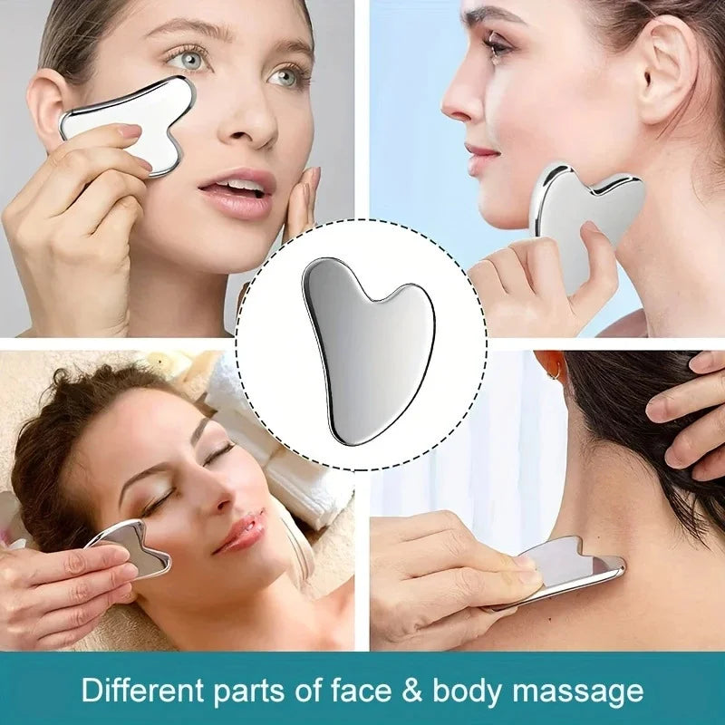 1/3Pcs Facial Cleansing Tool,Heart-Shaped Scraping Tool, Ice Facial