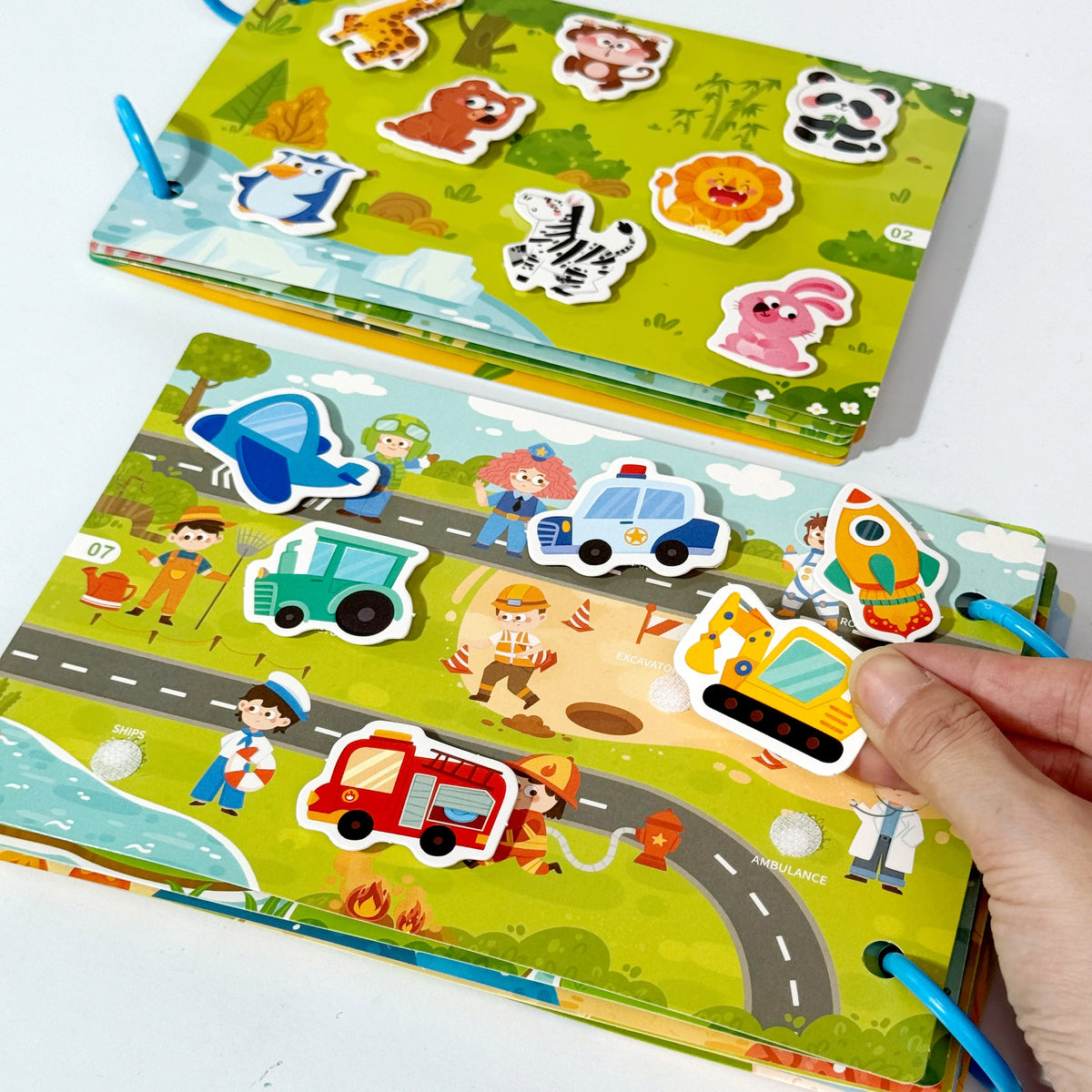 Dinosaur Fruit-Themed Busybook Quiet Book, with 5 Major Themes