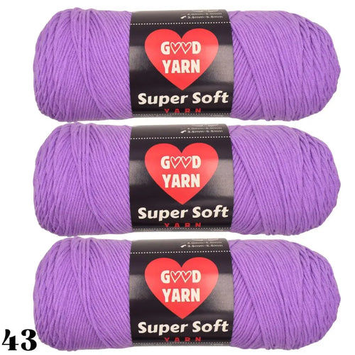 190g x 3 Pcs Soft & Cozy Multicolored Acrylic Yarn for Crocheting