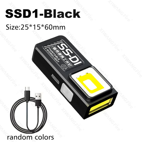 Multifunctional Keychain Flashlight USB Rechargeable Mini Flashlight