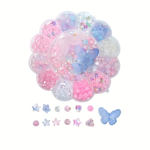 13 Grid 6-26mm Purple Plum Blossom Set Box, Handmade DIY Jewelry