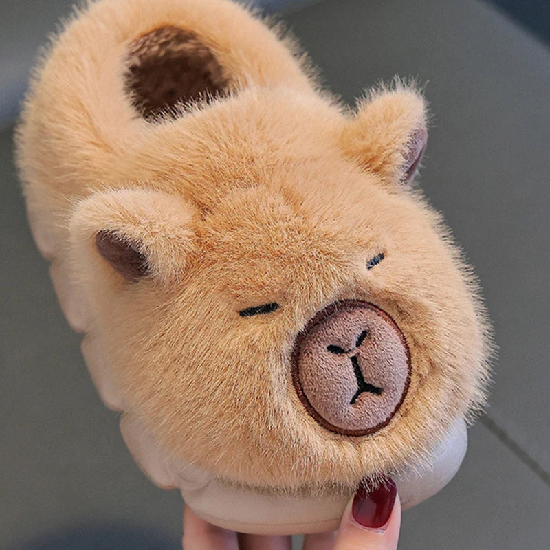 Capybara Children's Winter Cotton Slippers New Boys Girls Cartoon