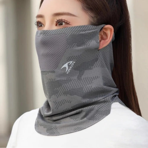 Sunscreen Face Mask Breathable Mesh Neck Gaiter Mask Scarf Ice Silk