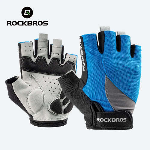 ROCKBROS Half Finger Bike Gloves MTB Road Spring Summer Breathable