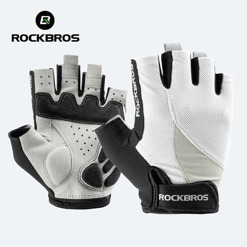 ROCKBROS Half Finger Bike Gloves MTB Road Spring Summer Breathable
