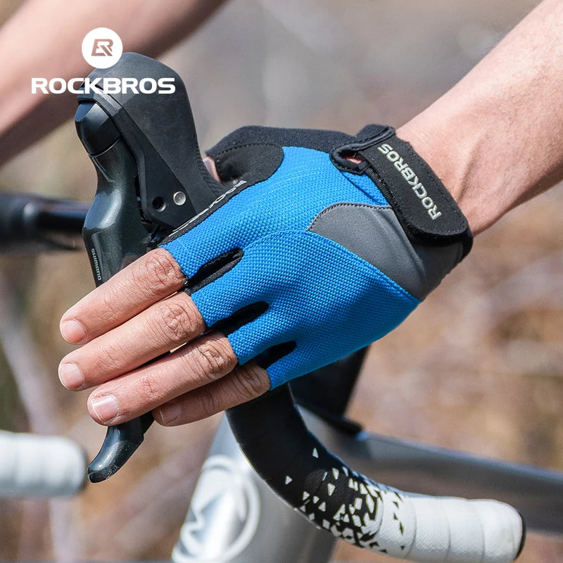 ROCKBROS Half Finger Bike Gloves MTB Road Spring Summer Breathable