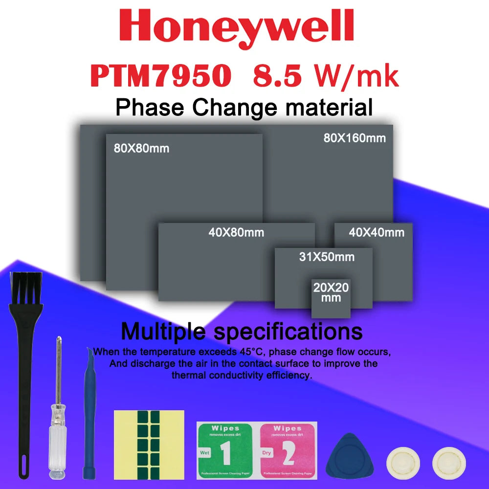 Honeywell PTM7950 Phase Change Pad 8.5W/mk Thermal Grease Material