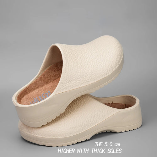 Men Sandals Garden Clogs Waterproof Anti-Slip Oil-Resistant Chef Shoes