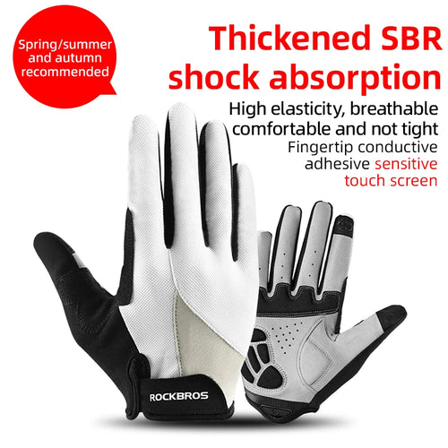 ROCKBROS Windproof Cycling Gloves Bicycle Touch Screen Riding MTB Bike