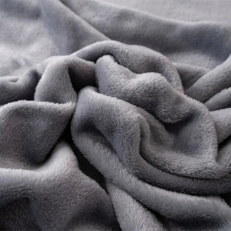 Spring Autumn Flannel Blanket Extra Soft Comfortable Nap Shawl