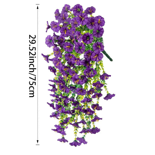 Artificial Hanging Flower Fake Hanging Plant Violet Vines UV Resistant