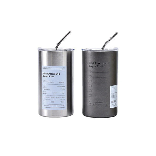Portable 600ml Thermos Cup 304 Stainless Steel Coffee Mug Thermal