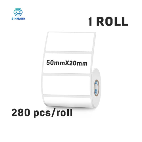 50mm Width Thermal Label Sticker White Self-Adhesive Label Paper