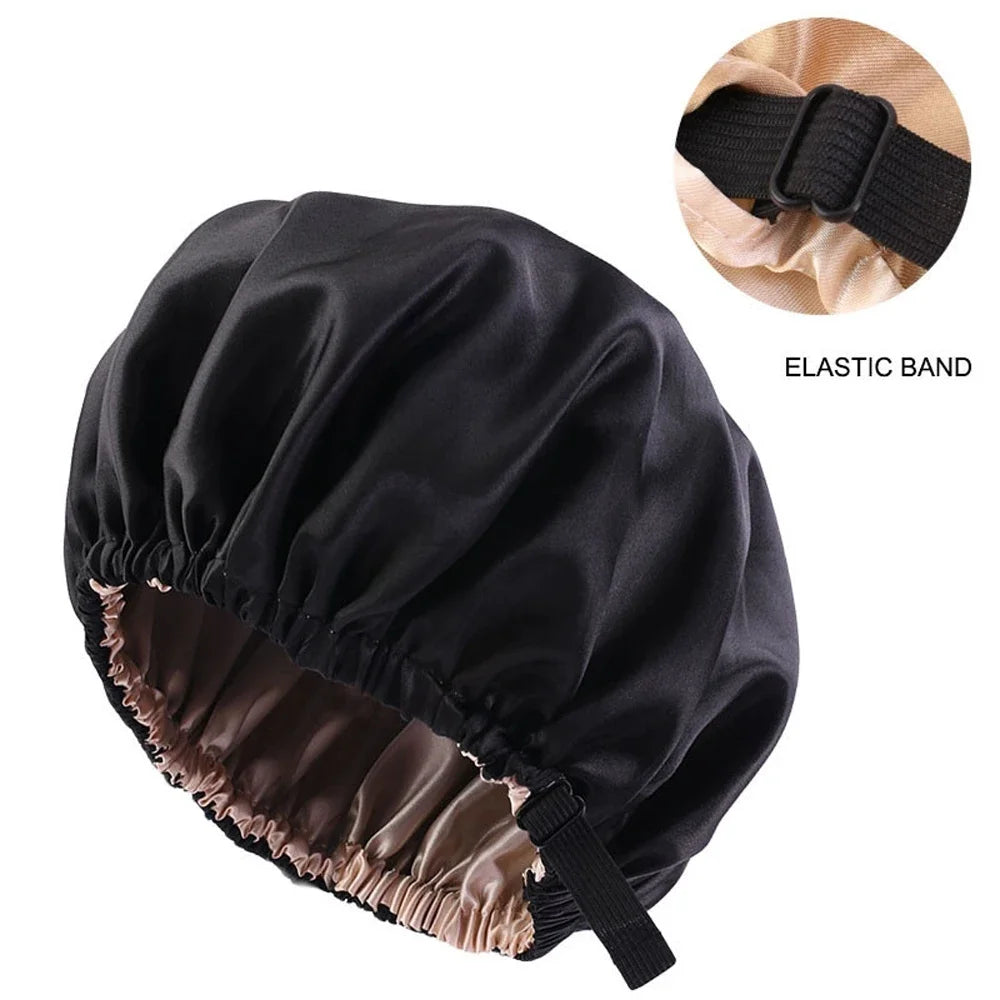 Satin Hair Cap For Sleeping Invisible Flat Imitation Silk Round