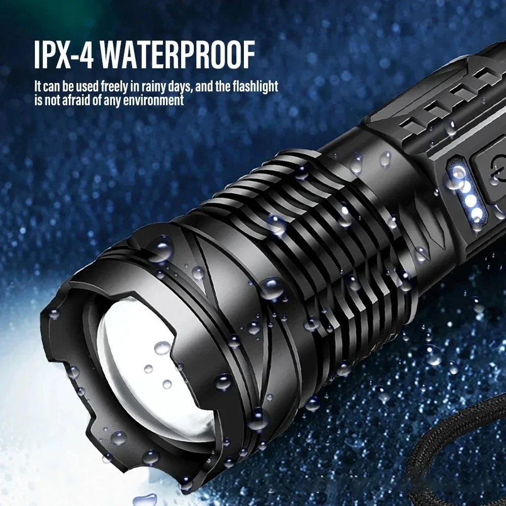 High Powerful LED Flashlights Long Range 150M Super Bright Torch Light