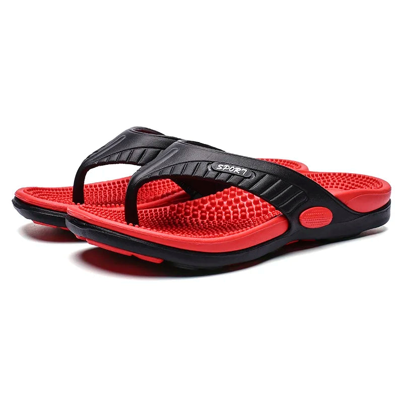 Massage Flip Flops for Men Summer Breathable Beach Shoes Sandals Men