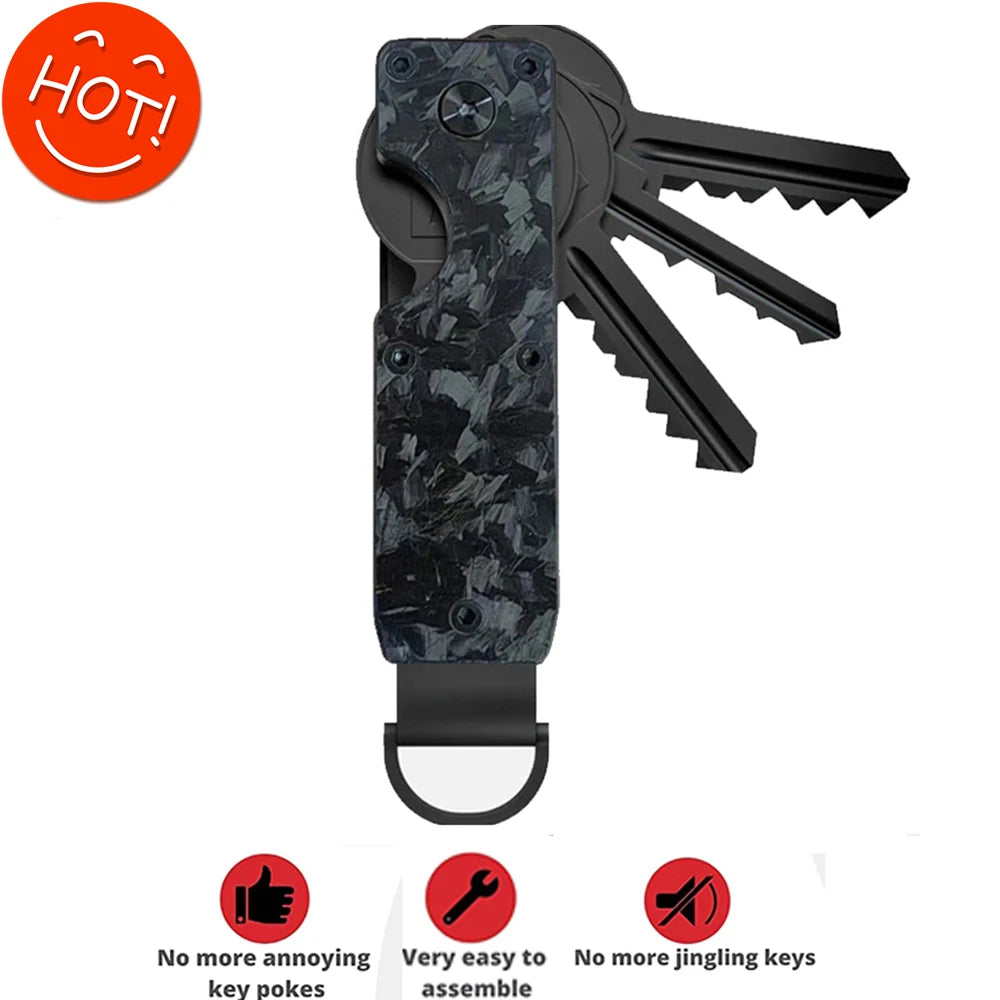 Key Organizer Compact Holder Metal Key Chain Minimalist Key Case