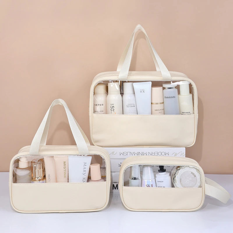 Portable Travel cosmetic bag Women Transparent Makeup Bag