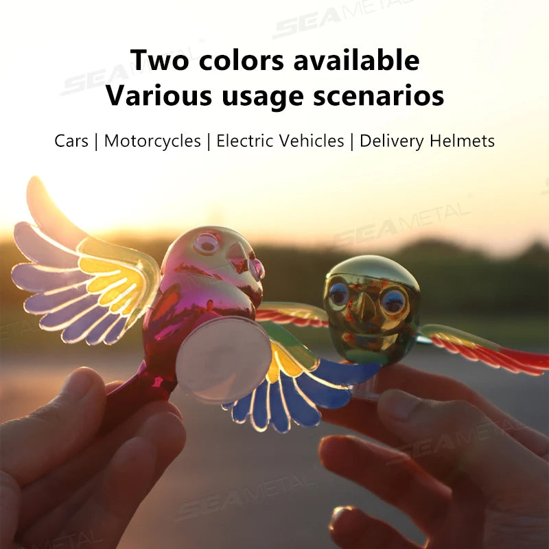 BLALION Simulated Flying Bird Car Ornament Wing Can Swing
