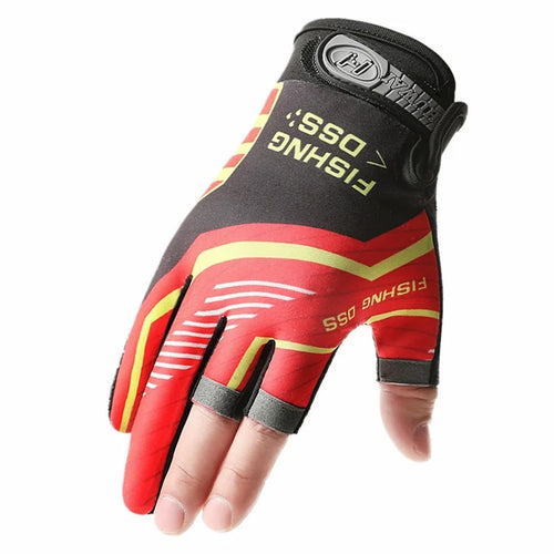 1Pair Luya Fishing Gloves Sunscreen Windproof Breathable Cut Resistant