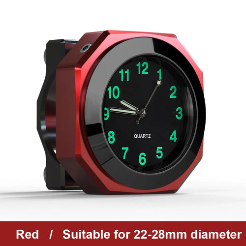 Universal 22-28mm Waterproof Motorcycle Bike Handlebar Clock Mount