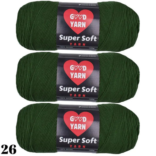 190g x 3 Pcs Soft & Cozy Multicolored Acrylic Yarn for Crocheting