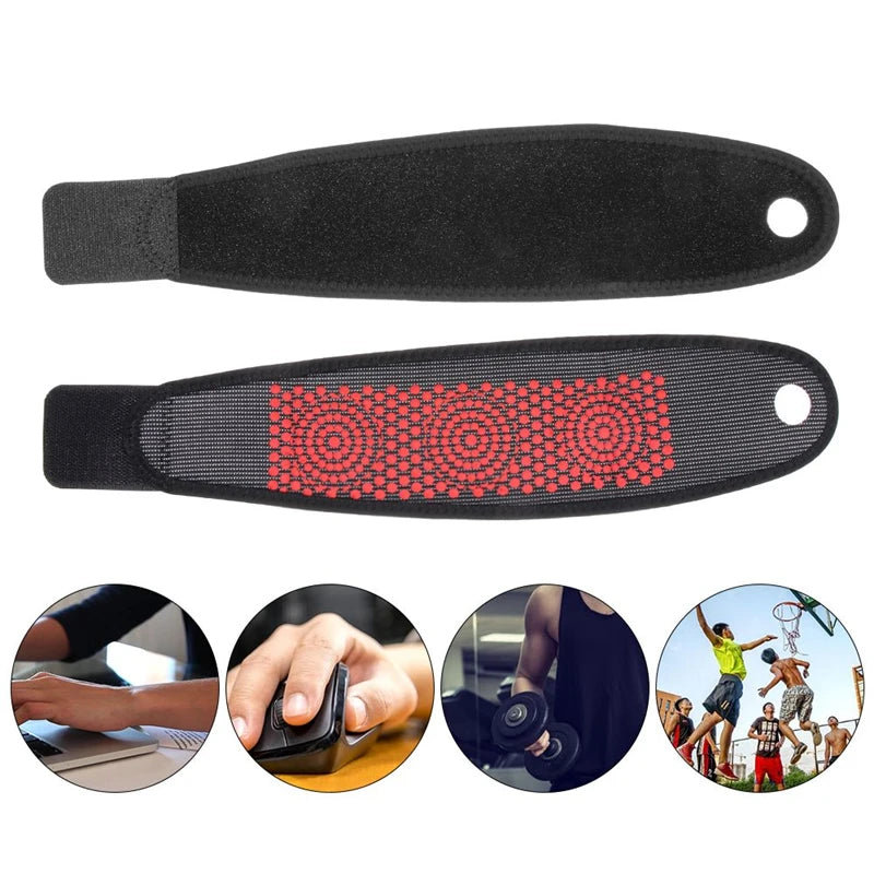 Self-Heating Wrist Band Magnetic Therapy Support Brace Wrap Heated