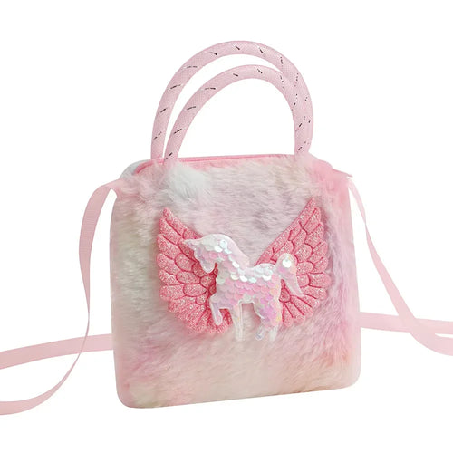 Fashion Sweet Unicorn Handbags For Girls Cute Kid Crossbody Shoulder