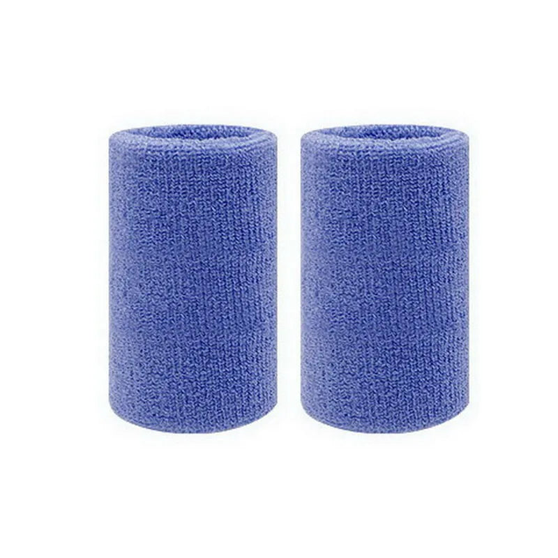 2 Pcs Towel Sports Wristbands Tennis Sweat Bands Wrist Guard