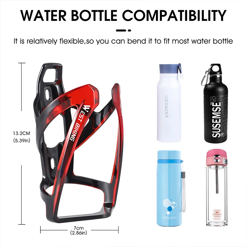 WEST BIKING Colorful Gradient Bike Bottle Cage Ultralight Bicycle