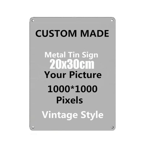 Custom Metal Tin Signs Retro Plaque Home Decor Iron Wall Art Poster
