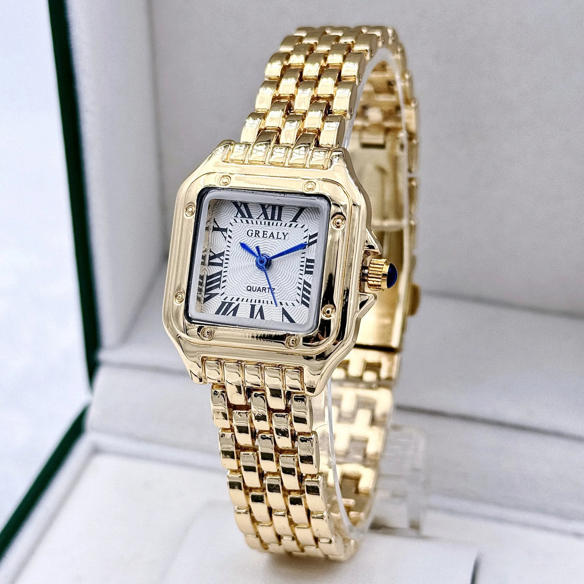 Women Watch Light Luxury Brand Business Gold Stainless Steel