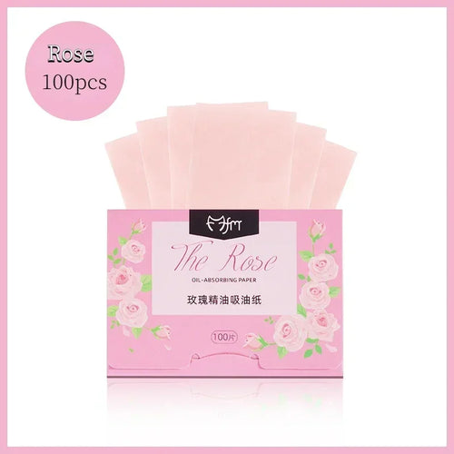 100pcs/set Portable Facial Oil Blotting Paper Matte Face Wipes Oil