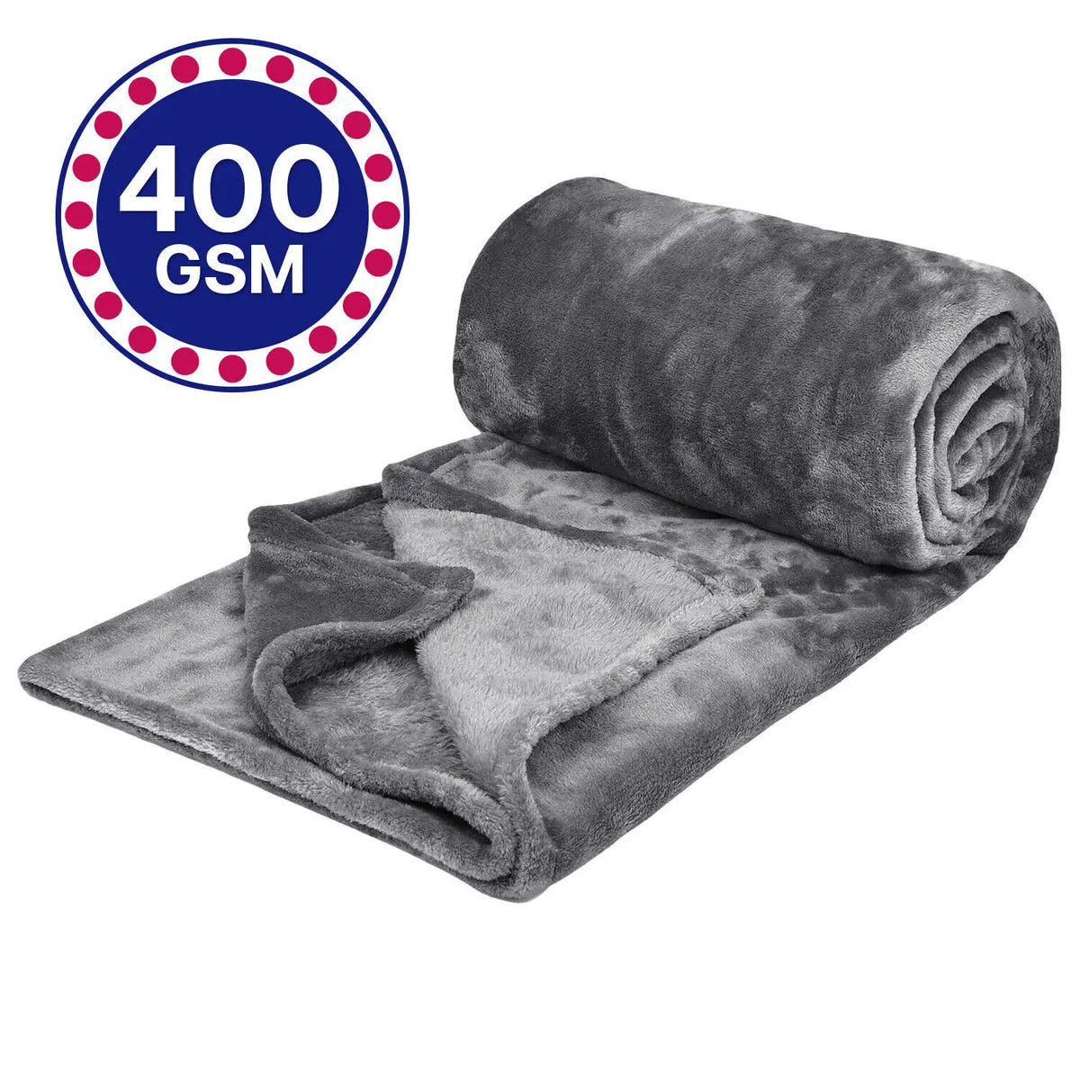 Fleece Blanket Solid Throw Blankets for Couch & Bed, Plush Cozy Fuzzy