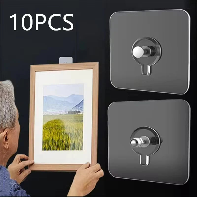 10 Pcs Photo Frame Hooks Storage Rack Screw Holders Door Hanger
