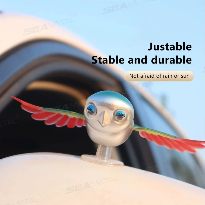 BLALION Simulated Flying Bird Car Ornament Wing Can Swing