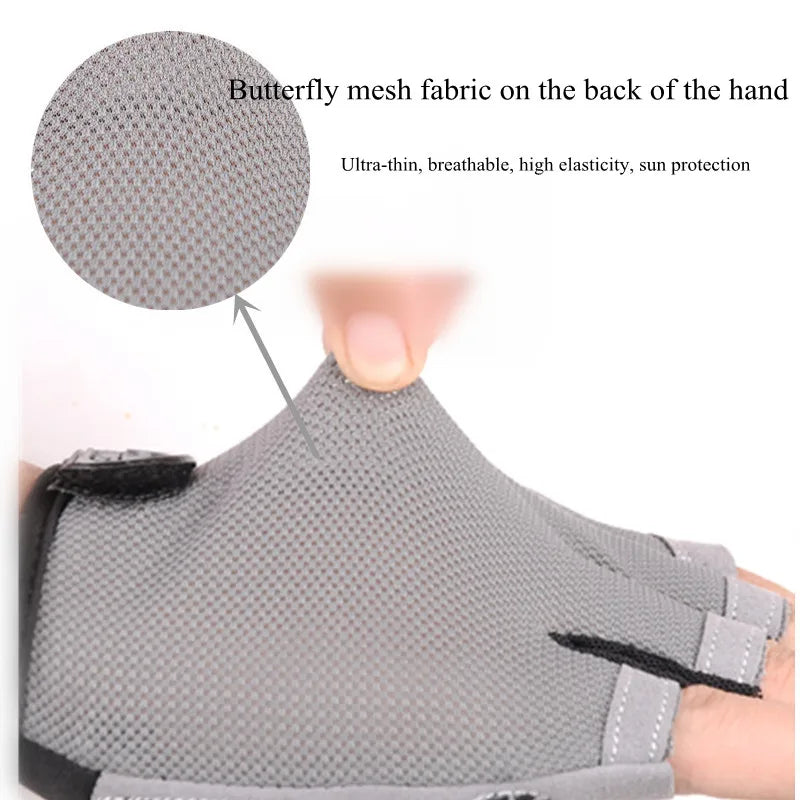 Men Cycling Bicycle Gloves Half Finger Gym Gloves Women Mitten