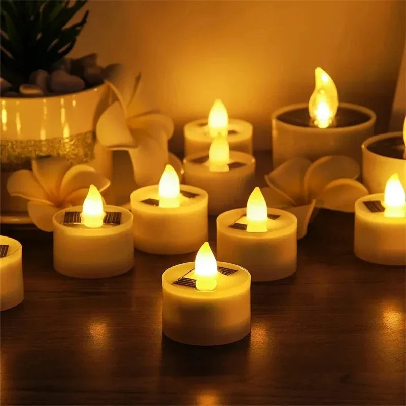 LED Solar Candle Light Outdoor Waterproof Flameless Solar Electronic