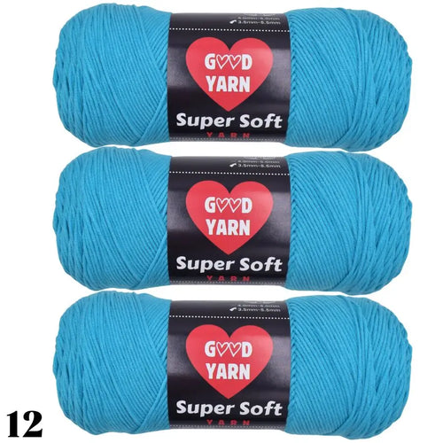 190g x 3 Pcs Soft & Cozy Multicolored Acrylic Yarn for Crocheting