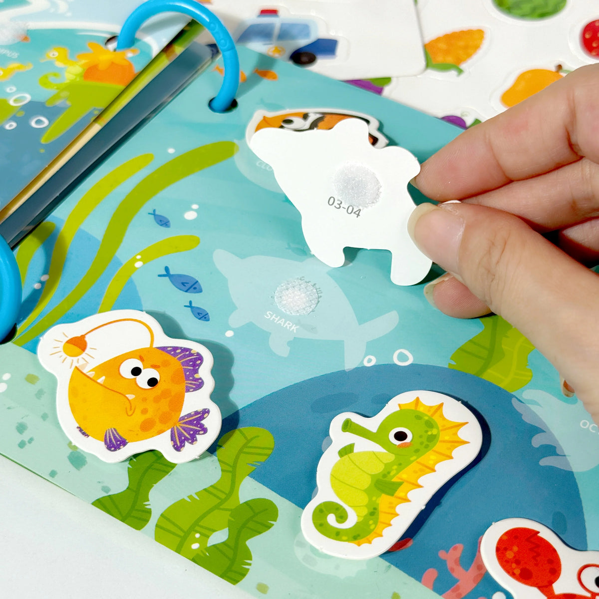 Dinosaur Fruit-Themed Busybook Quiet Book, with 5 Major Themes