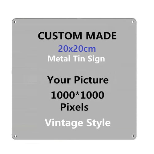 Custom Metal Tin Signs Retro Plaque Home Decor Iron Wall Art Poster