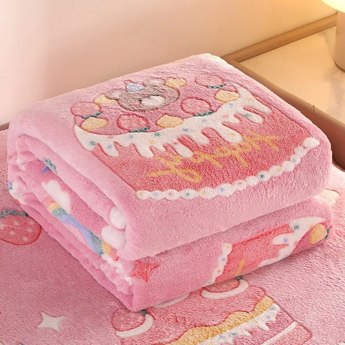 Cozy Floral Flannel Throw Blanket Soft Machine Washable All-Season