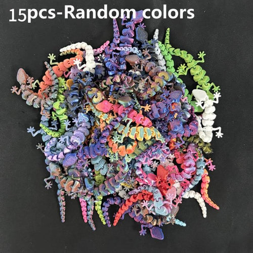Multi‑Pack of 3D Colorful Gecko Wall Decorations - Printed Home