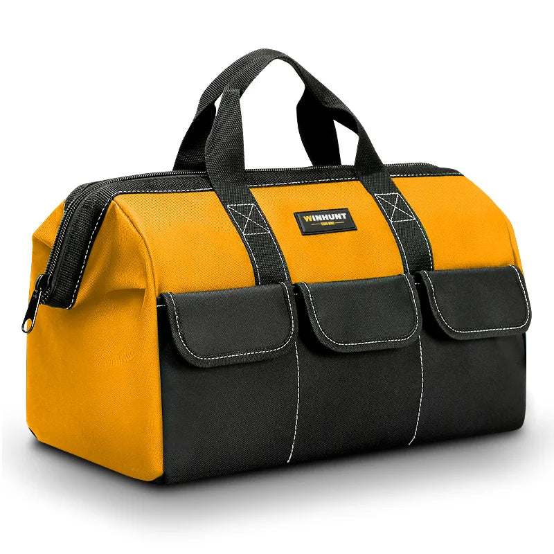 Tool Bag for Men, Heavy Duty Tool Bag Wide Mouth Tote for Various