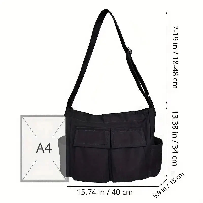 Classic Vintage Canvas Shoulder Bag Women Solid Soft Travel Women