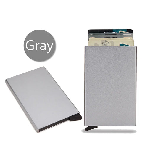 Rfid Metal Credit Card Holder Luxury Men Minimalist Wallet Cardholder