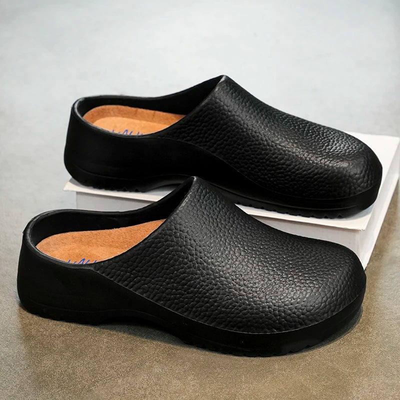 Men Sandals Garden Clogs Waterproof Anti-Slip Oil-Resistant Chef Shoes