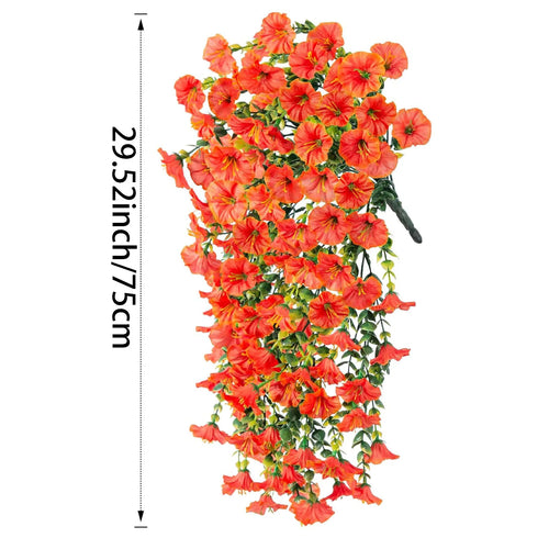 Artificial Hanging Flower Fake Hanging Plant Violet Vines UV Resistant