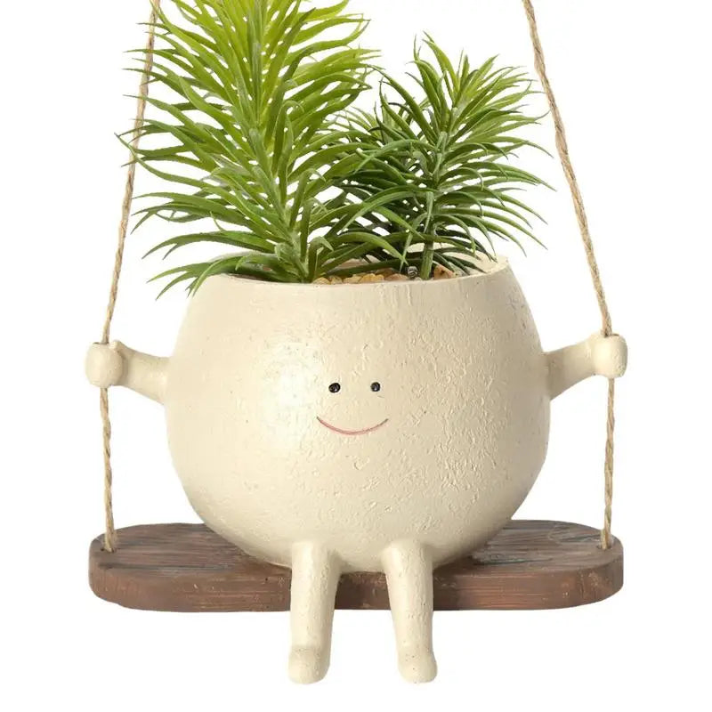 Plant Hanger Baskets Lovely Swing Face Planter Pot Succulent Flower