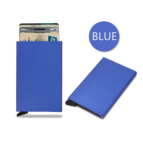 Rfid Metal Credit Card Holder Luxury Men Minimalist Wallet Cardholder